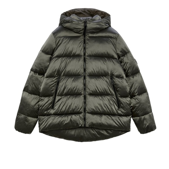 Hooded Pocketed puffer Jacket - Picture 1 of 5
